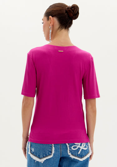 502BL007393 - LP BLUSA CANELADO DECOTE V