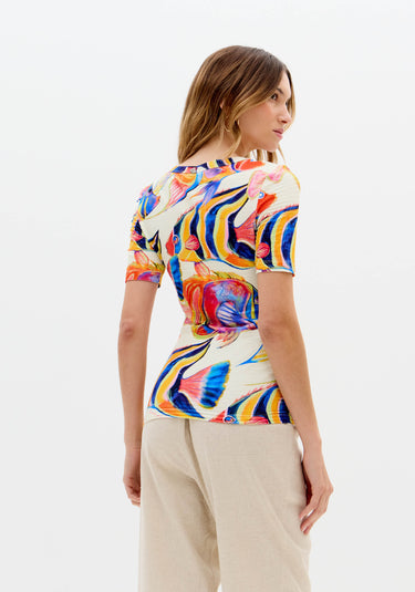 502BL009392 LP BLUSA GOLA U ESTAMPA TROPICAL MARINHA