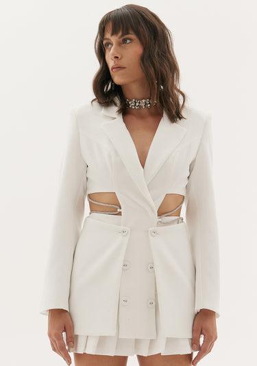 502BZ000448 - AMARANTE BLAZER ALONGADO COM CUT OUT