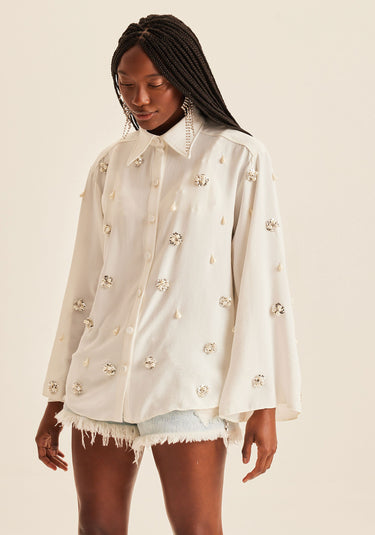 502CA000883 - LP CAMISA MANGA EVASE BRANCO