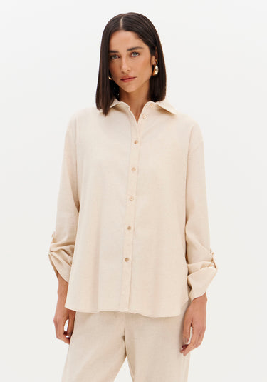 502CA001650 LP CAMISA ALONGADA SOFT LINHO