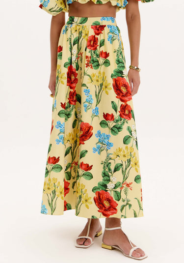 502SA002525 - LP SAIA SUPER MIDI ESTAMPADA FLORAL