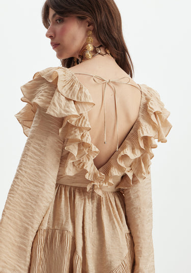 502VE007624 - LP VESTIDO CURTO COM BABADOS