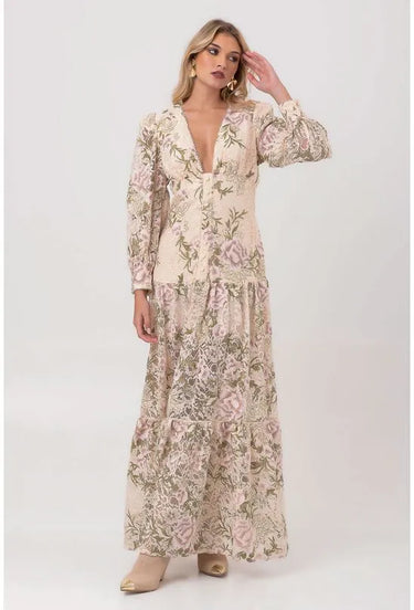 502VE009002 - LP VESTIDO LONGO MANGA BUFANTE