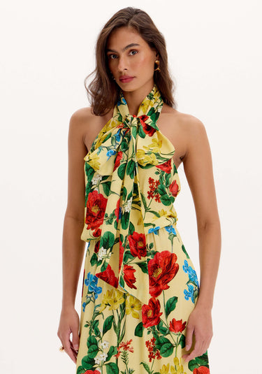 502VE010223 - LP VESTIDO FRENTE UNICA LONGO COM ESTAMPAS