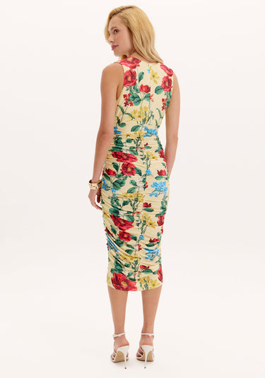 502VE010271 - LP VESTIDO DRAPEADO ESTAMPADO