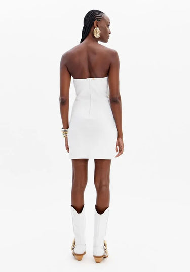 502VE010801 - LP VESTIDO CURTO SEM ALÇAS COM PINGENTES