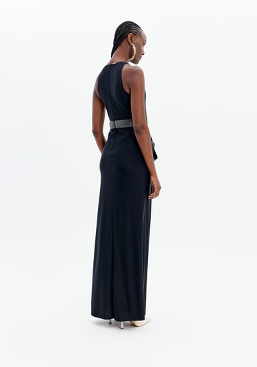 502VE010818 - LP VESTIDO LONGO SEM MANGAS COM FENDA
