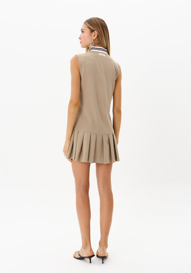 502VE011382 - MYFT VESTIDO GOLA ALTA DE PREGAS