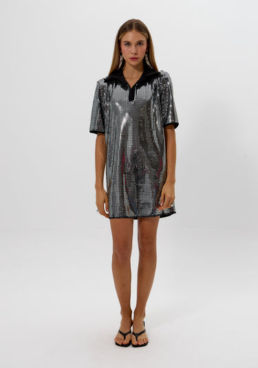 502VE011521 - MYFT VESTIDO GOLA POLO METALIZADO