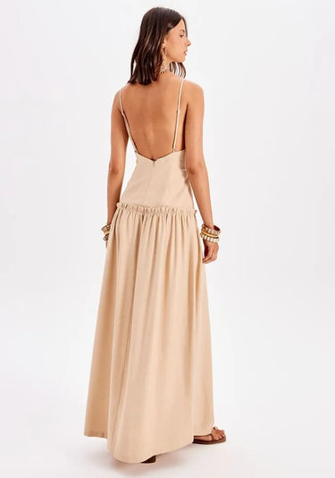 502VE011819 - MYFT VESTIDO SUPER MIDI DE ALÇAS