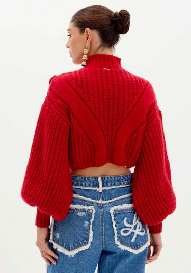 503BL001522 - LP HIGH NECK KNITTING BLOUSE 