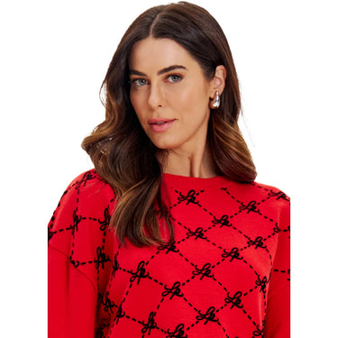 503BL001584 - LP KNITTED BLOUSE WITH APPLICATION