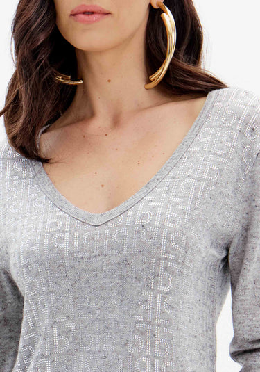 503BL001641 - LP BLUSA TRICOT COM APLICAÇÃO E DECOTE V
