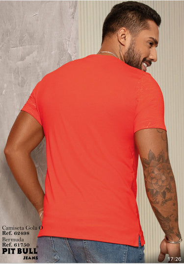 62498 PITBULL CAMISETA MASCULINA GOLA V