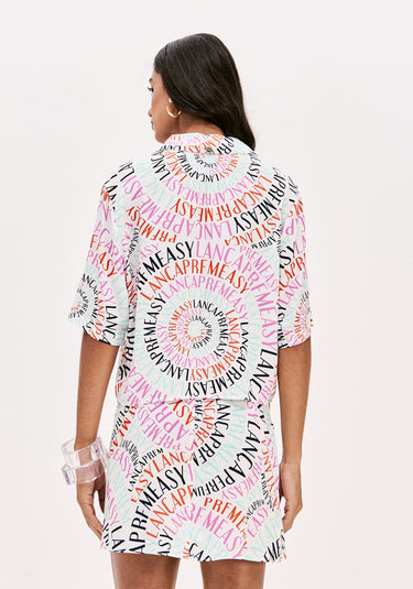526CA000068 LP CAMISA CROPPED MONOGRAMA COLOR
