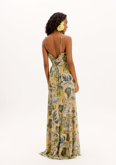 534VE000162 - LP VESTIDO LONGO ESTAMPADO FLORES