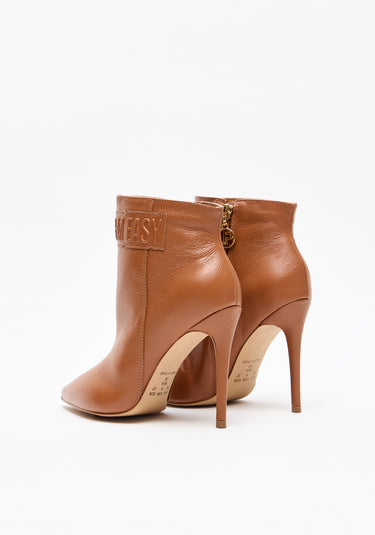 537BO001134 - LP BOTA COURO COM SALTO ALTO BICO FINO