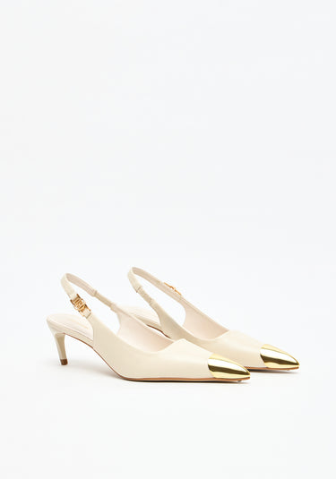 537SC000365 LP SCARPIN SLINGBACK BICO METALIZADO