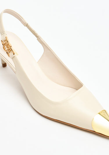 537SC000365 LP SCARPIN SLINGBACK BICO METALIZADO