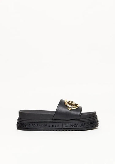 537SL000093 - LP CHINELO SLIDE ALTO ENFEITE METAL PRETO