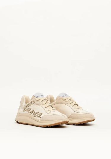 537TE001068 - LP TENIS DE COURO COM RECORTES E LOGO LANÇA