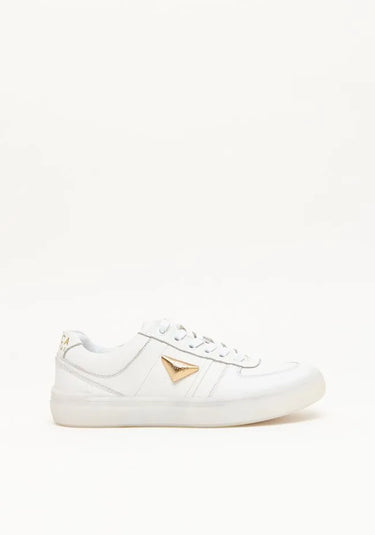 537TE001060 - LP TENIS CASUAL DE COURO COM APLIQUE RETANGULAR PERSONALIZADO