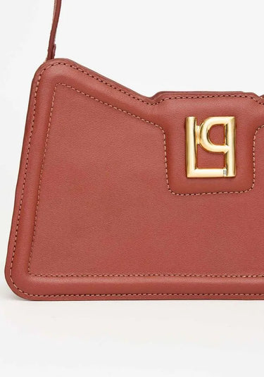 538SH000201 - LP SHOULDER BAG COURO COM METAL LOGO LP