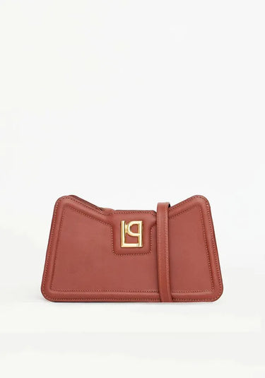 538SH000201 - LP SHOULDER BAG COURO COM METAL LOGO LP