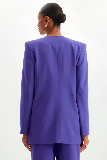 502BZ000426 LAVANDA -LP BLAZER ALONGADO ROXO PROMO