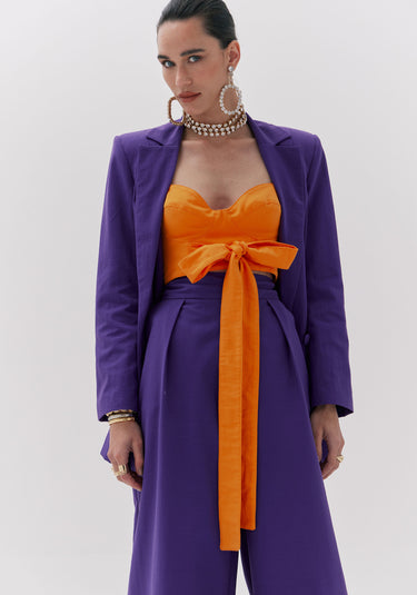 502BZ000446 - AMARANTE BLAZER OVERSIZED ALONGADO