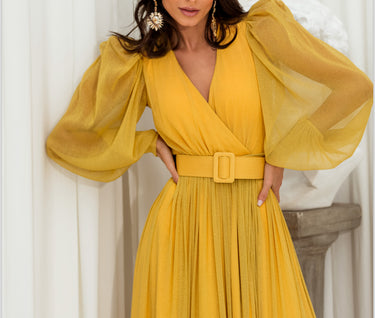 5820550032 SPLASH YELLOW SABRINA DRESS