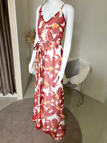 534VE000182 - LP VESTIDO LONGO ESTAMPADO FLORES