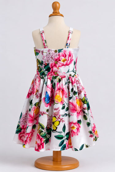 989923-10- PAKITA VESTIDO ESTAMPADO VERMELHO C/ PINK