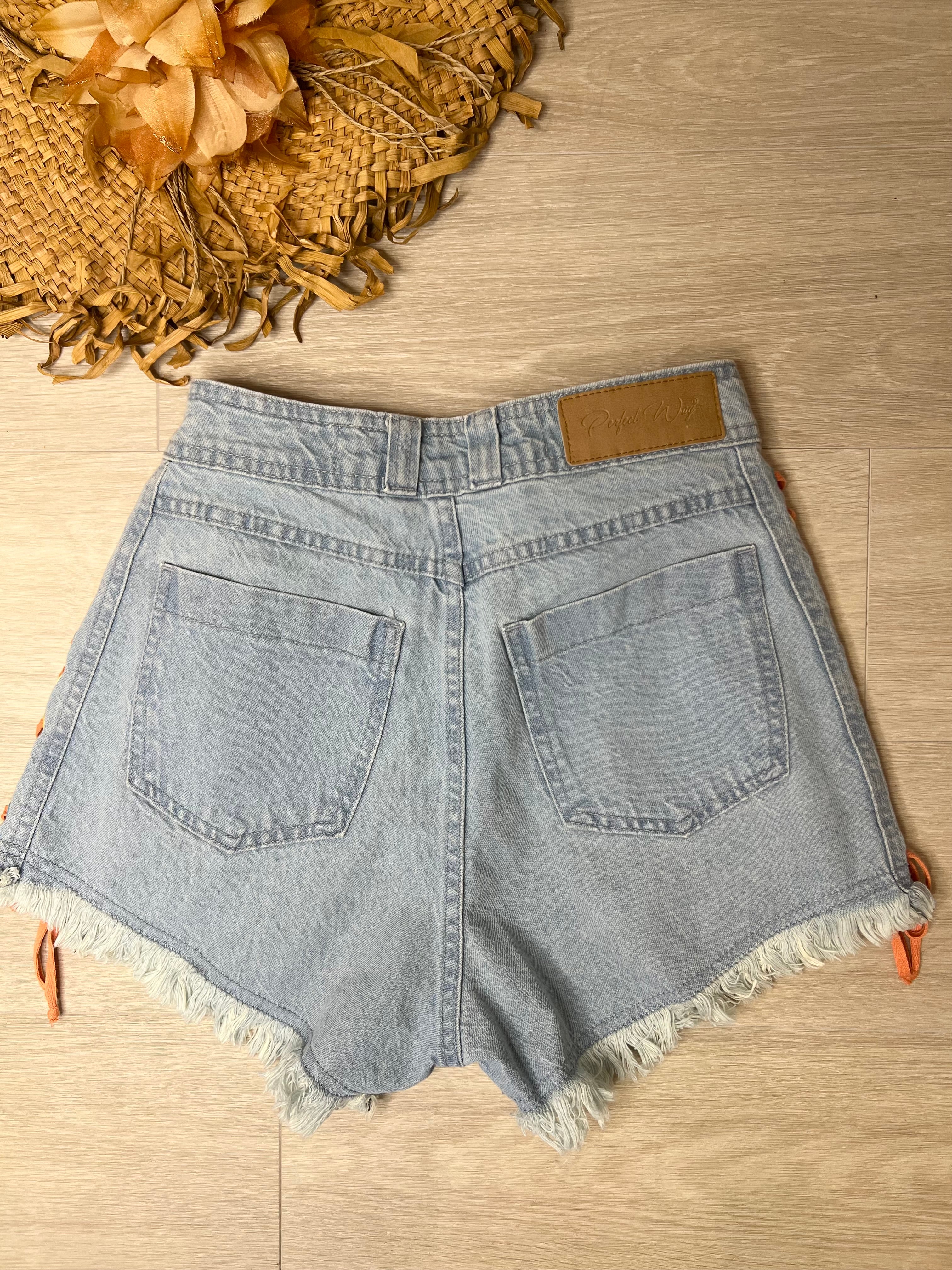 LPA214255 - Shorts Jeans Abertura Perfect Way