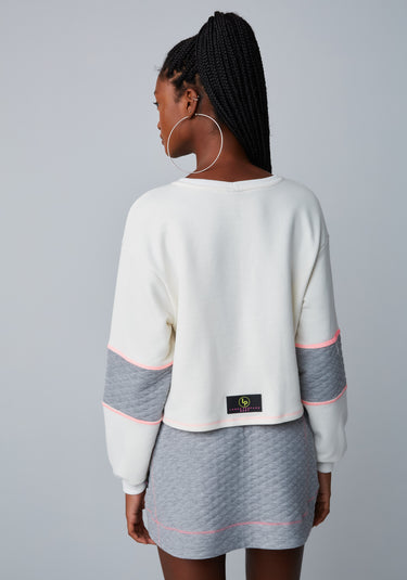 502ML000464 - LP SHORT SWEATSHIRT WITH OFFWHITE CUTOUTS