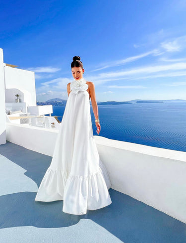 502VE007694 - VESTIDO FLOR AMARANTE