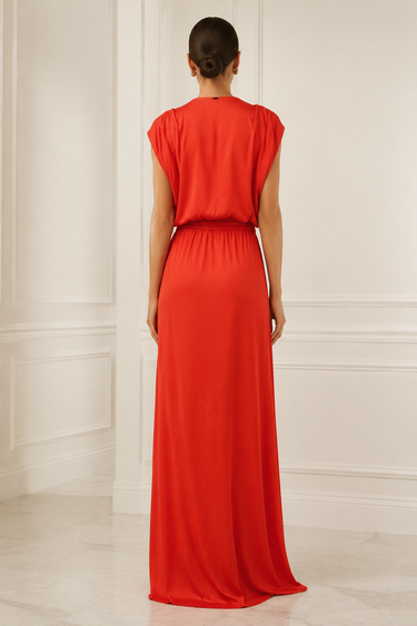 MV LONG SILK DRESS VR PP