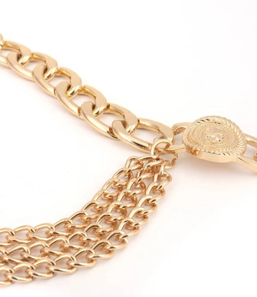 310526-5 IMPORTADO CINTO ELEGANTE CORRENTE DOURADA