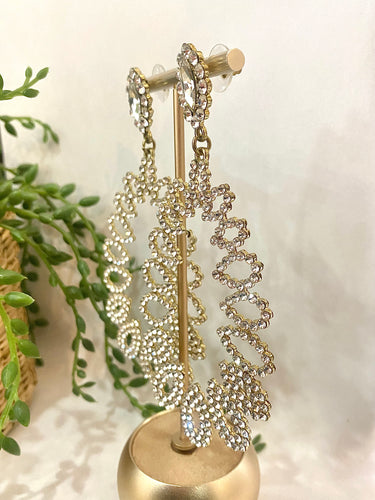210212 IMPORTED RHINESTONES EARRINGS
