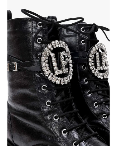 537BO000655 LP ANKLE BOOT WITH RHINESTONES DETAIL 