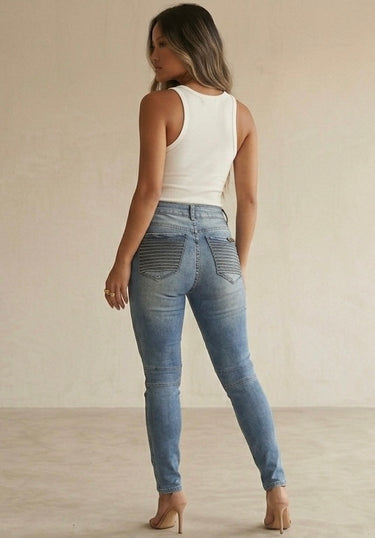 501CF000595 LP CALÇA JEANS DET ZÍPER