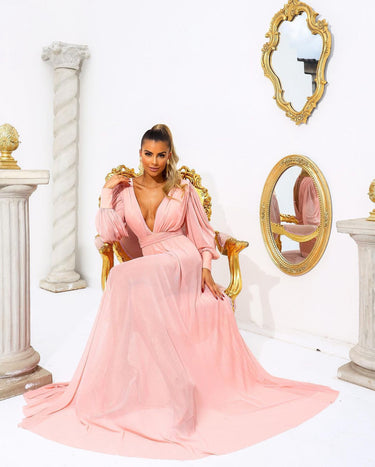 003650 - SPLASH VESTIDO GRACE LONGO ROSE