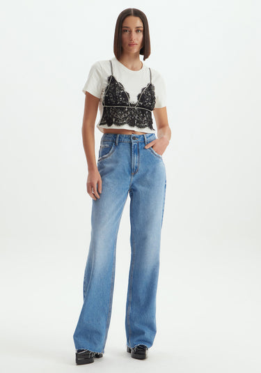 502TS003278 LP T-SHIRT CROPPED SOBREPOSIÇÃO