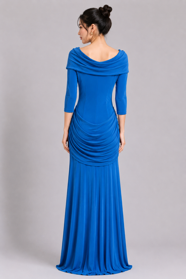 527VE000606- LP VESTIDO LONGO AZUL P