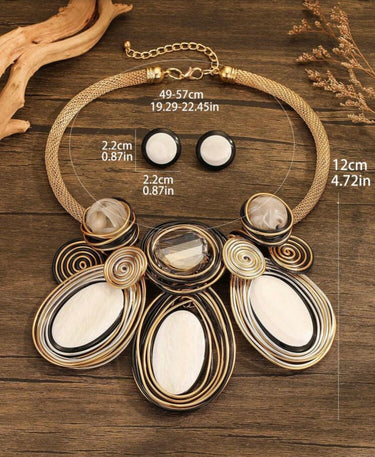 310526-9 IMPORTADO COLAR PEDRAS EM ESPIRAL