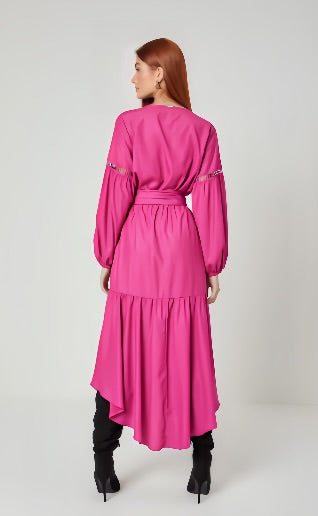 VES28495 - DIMY LONG SLEEVE MIDI DRESS