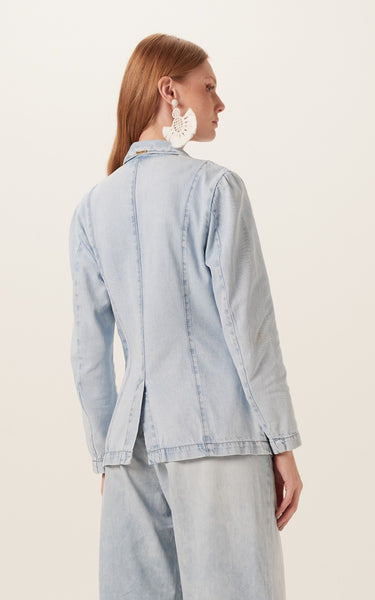 BLA31284 DIMY BLAZER JEANS BOTÃO FLOR