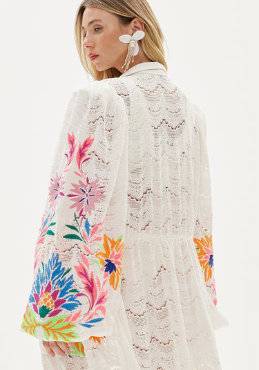 502VE007639 EMBROIDERED LACE DRESS