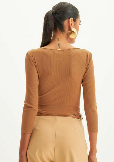 502BL006694 クロップドブラウス 7/8スリーブ